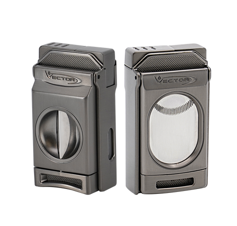 Vector Switch Double Flame Torch Lighter with Cigar Cutter
