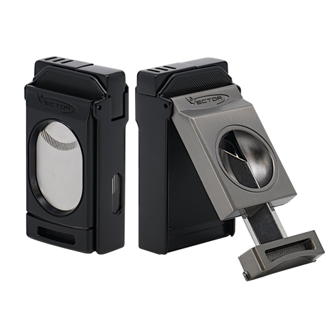 Vector Switch Double Flame Torch Lighter with Cigar Cutter