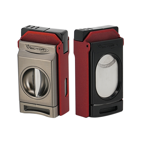 Vector Switch Double Flame Torch Lighter with Cigar Cutter