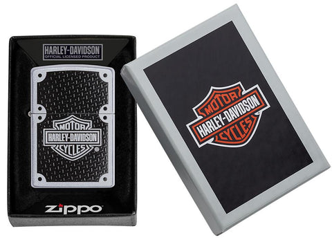 Zippo Lighter - Harley-Davidson® Texture Chrome