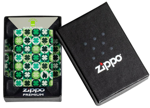 Zippo Lighter - Four Leaf Clovers