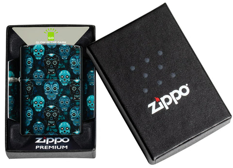 Zippo Lighter - Sugar Skulls Glow in the Dark