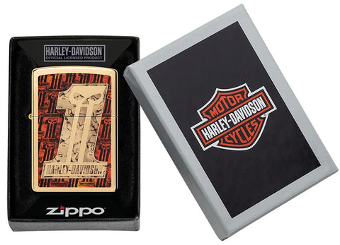 Zippo Lighter - Harley Davidson Number 1 Skull
