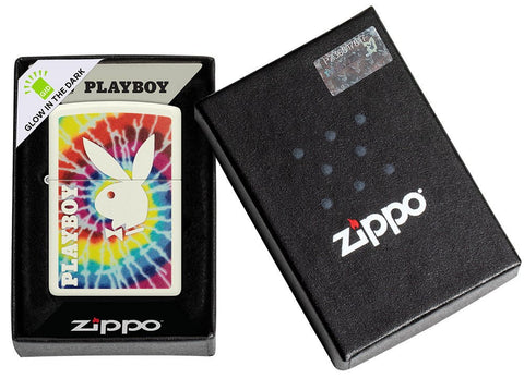 Zippo Lighter - Playboy in Tie-Dye Glow in the Dark
