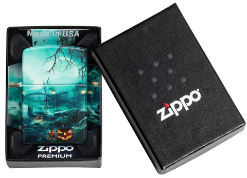 Zippo Lighter - Graveyard All Over Design