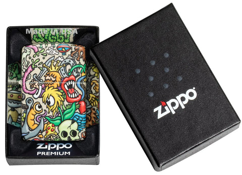 Zippo Lighter - Crazy Collage