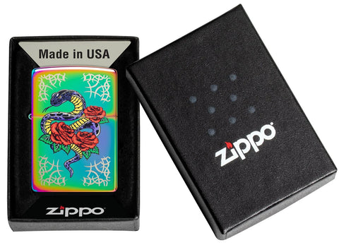 Zippo Lighter - Rose Snake Tattoo