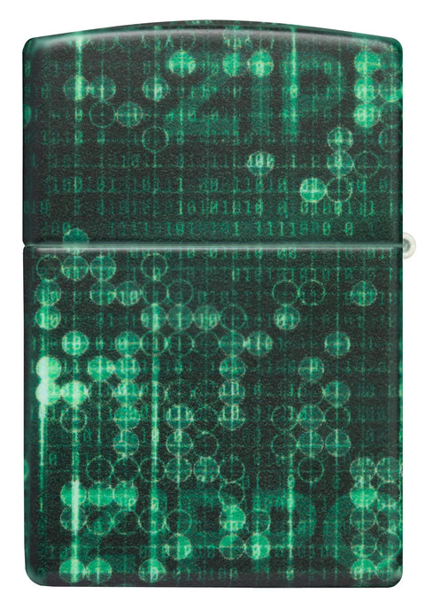 Zippo Lighter - Green Pattern Design