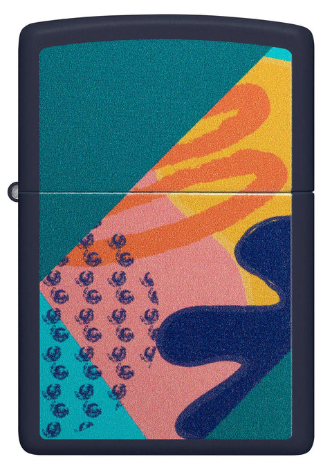 Zippo Lighter - Retro Geometric Patterns