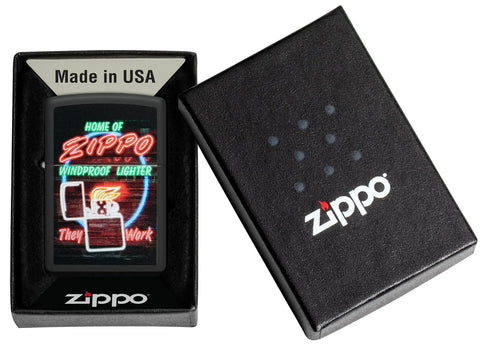 Zippo Lighter - Neon Sign