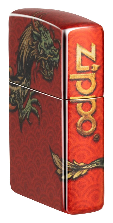 Zippo Lighter - Geometric Dragon