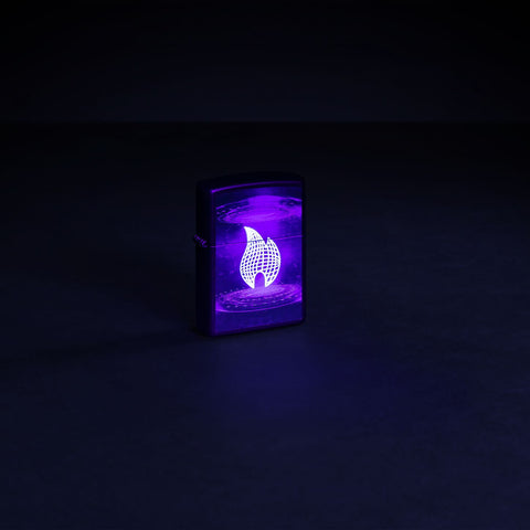 Zippo Lighter - Black Light UFO