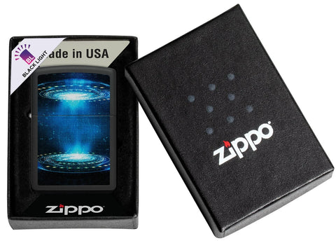 Zippo Lighter - Black Light UFO