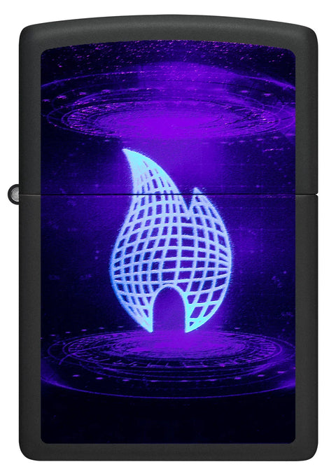 Zippo Lighter - Black Light UFO