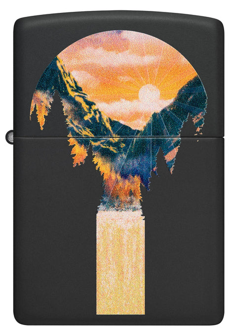 Zippo Lighter - Mountain Waterfall