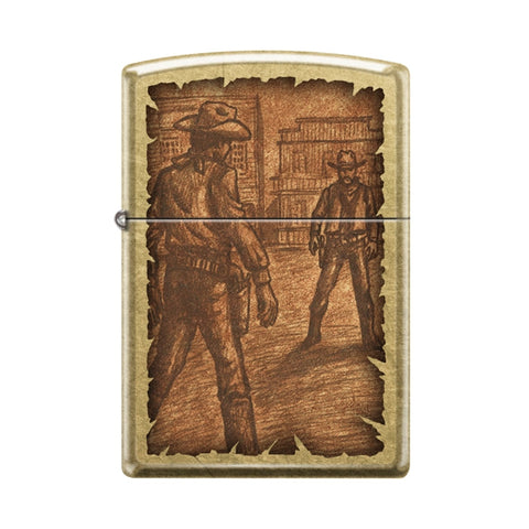 Zippo Lighter - Old West Cowboy Fight
