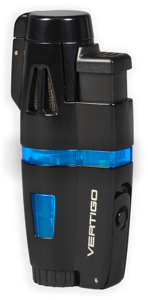 Vertigo Crusher Triple Torch Flame Lighter w/Cigar Punch - Lighter USA