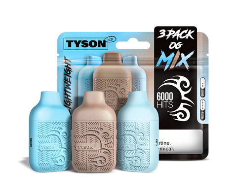 Tyson 2.0 Lightweight 6000 Hits 3 Pack Vape
