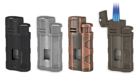 Vertigo Envoy Triple Torch Flame Lighter w/Cigar Punch - Lighter USA