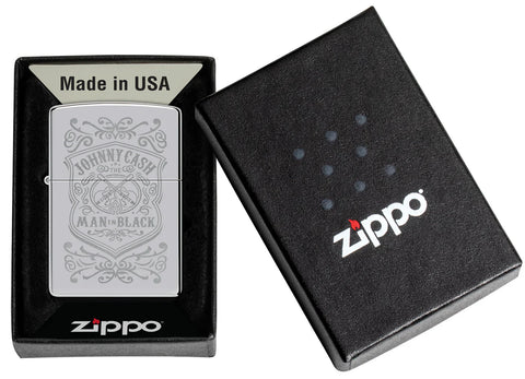 Zippo Lighter - Johnny Cash Lustre