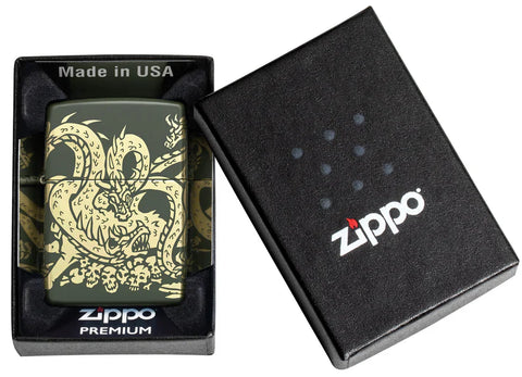 Zippo Lighter - Multi-Headed Dragon