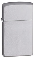 Zippo Lighter - Slim Satin Chrome - Lighter USA