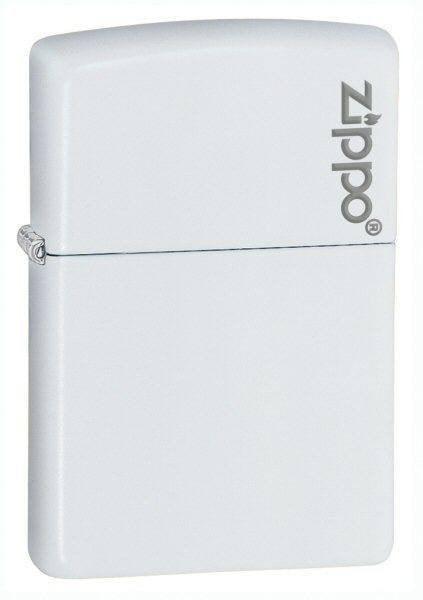 Zippo Lighter - White Matte with Zippo Logo - Lighter USA