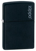 Zippo Lighter - Black Matte Zippo Logo - Lighter USA