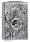 Zippo Lighter - Joined Forces Street Chrome - Lighter USA