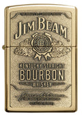 Zippo Lighter - Jim Beam Emblem High Polish Brass - Lighter USA