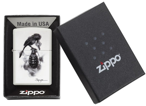 Zippo Lighter - Spazuk Raven - Lighter USA