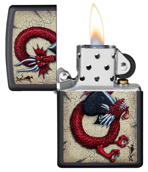 Zippo Lighter - Dragon Ace Design - Lighter USA