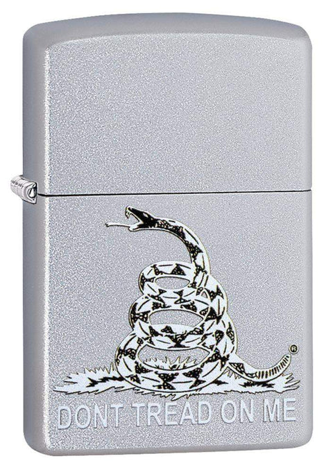 Zippo Lighter - Don’t Tread on Me Satin Chrome - Lighter USA