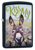 Zippo Lighter - Kiss My Donkey Black Matte - Lighter USA