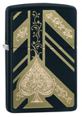 Zippo Lighter - Ace of Spades Black Matte - Lighter USA