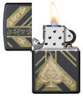 Zippo Lighter - Ace of Spades Black Matte - Lighter USA