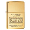 Zippo Lighter - Zippo Stamped Double Lustered High Polish Brass - Lighter USA