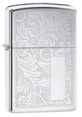 Zippo Lighter - Venetian High Polish Chrome - Lighter USA