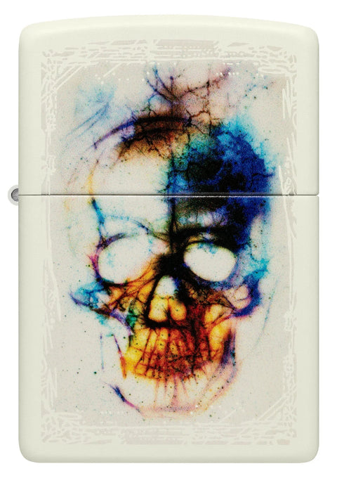 Zippo Lighter - Watercolor Skull