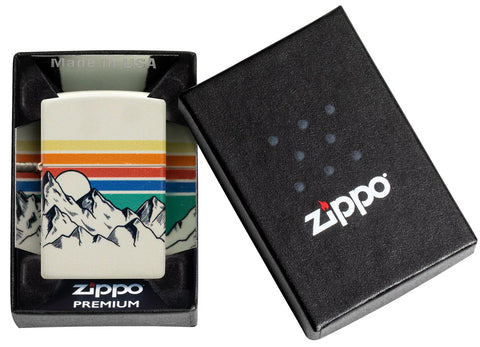 Zippo Lighter - Mountain Range w/ Colors