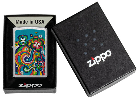 Zippo Lighter - Funky Flower Power