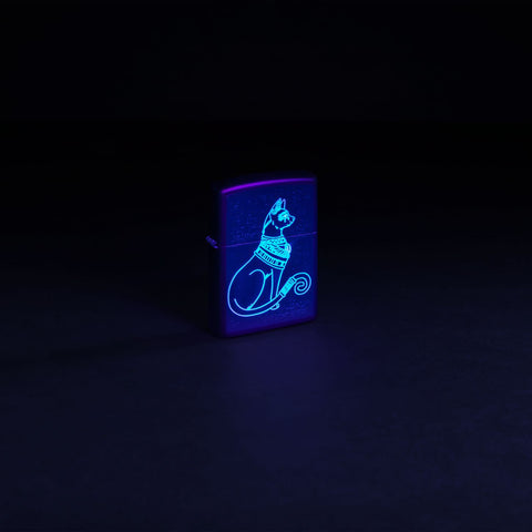 Zippo Lighter - Black Light Spiritual Cat