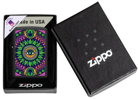 Zippo Lighter - Mandala Cannabis