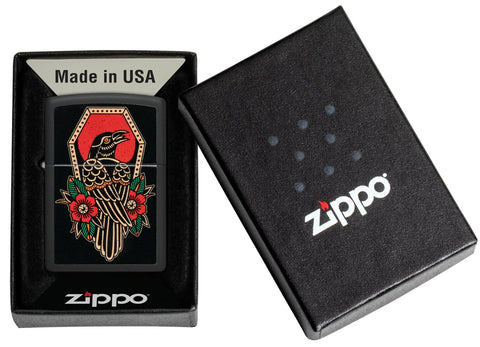 Zippo Lighter - Crow Tattoo