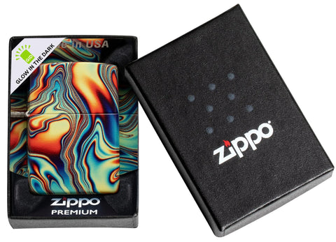 Zippo Lighter - Colorful Swirl