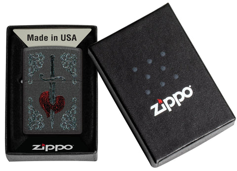 Zippo Lighter - Heart Dagger Tattoo