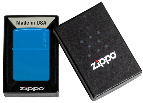 Zippo Lighter - Sky Blue Matte w/ Zippo Logo