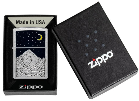 Zippo Lighter - Starry Sky Mountainscrape