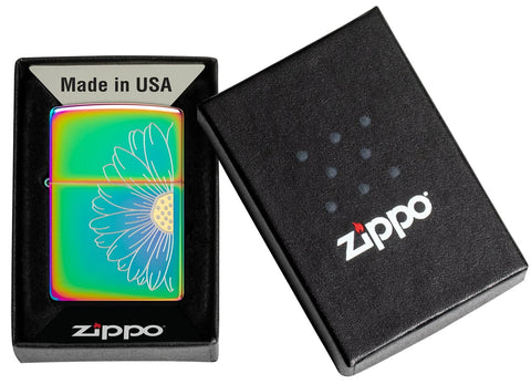 Zippo Lighter - Multi Color Daisy