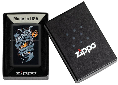 Zippo Lighter - Play Darts & Drink Beer